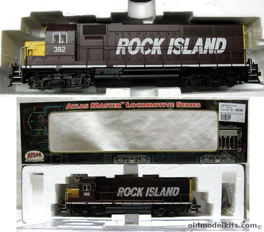 Atlas 1/87 GP-40 Locomotive Rock Island With DCC Decoder, 8934 plastic model kit